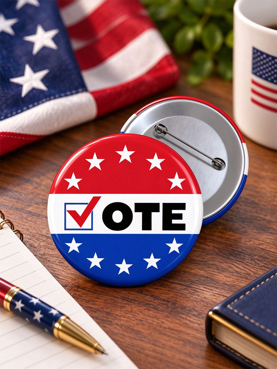 "Vote" Brooches