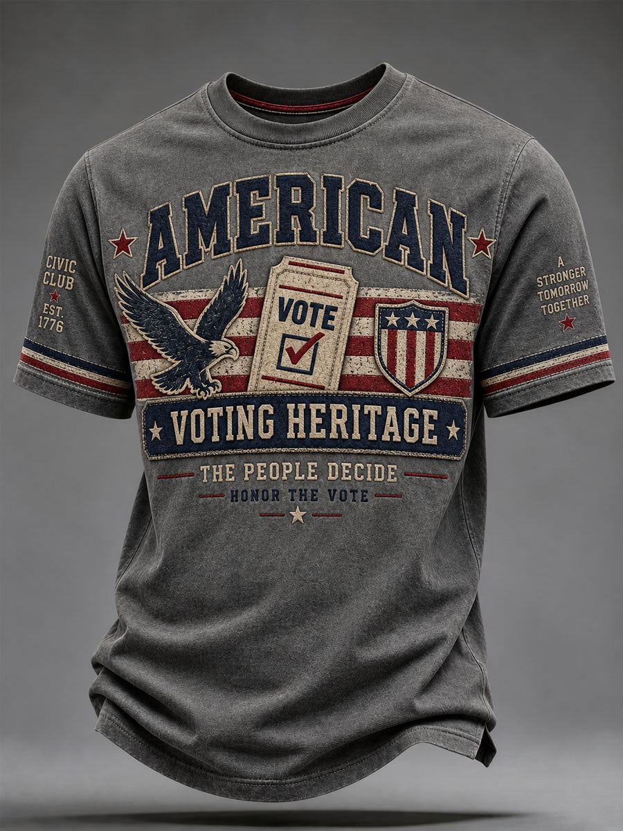 Men's Mid-Term Election Stamp Casual Short-Sleeve T-Shirt