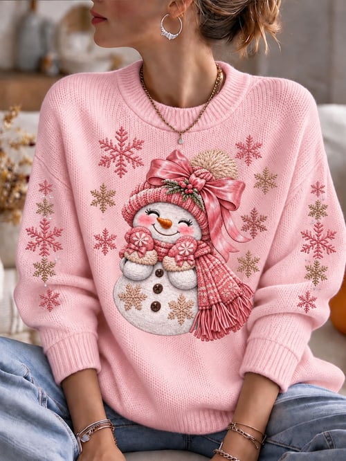 Women's Christmas Crew Neck Sweater