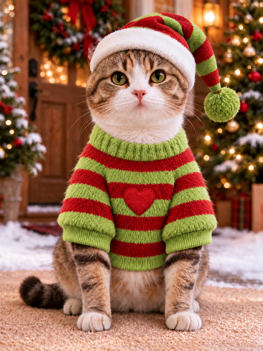 Christmas Pet Short-Sleeve Shirt (with D-ring)