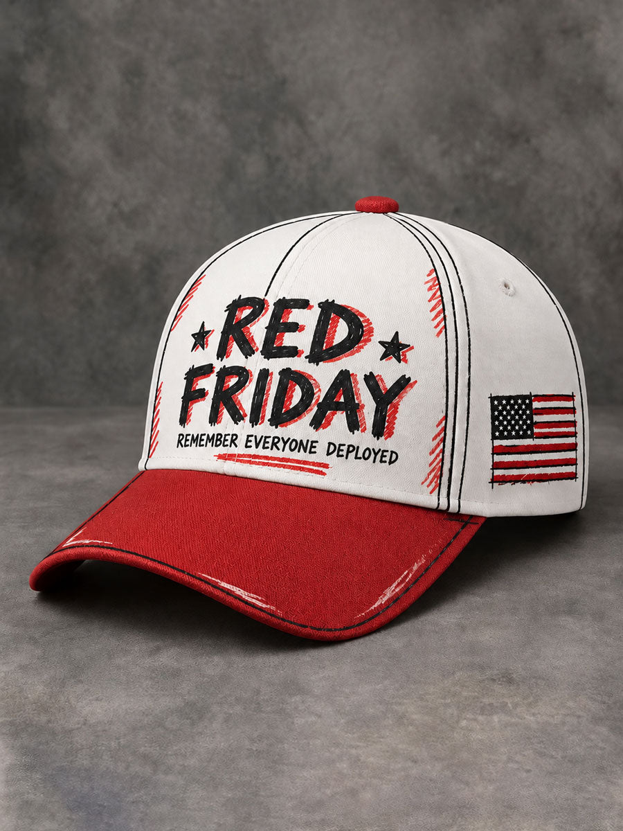 Red Friday Printed Casual Unisex Cap