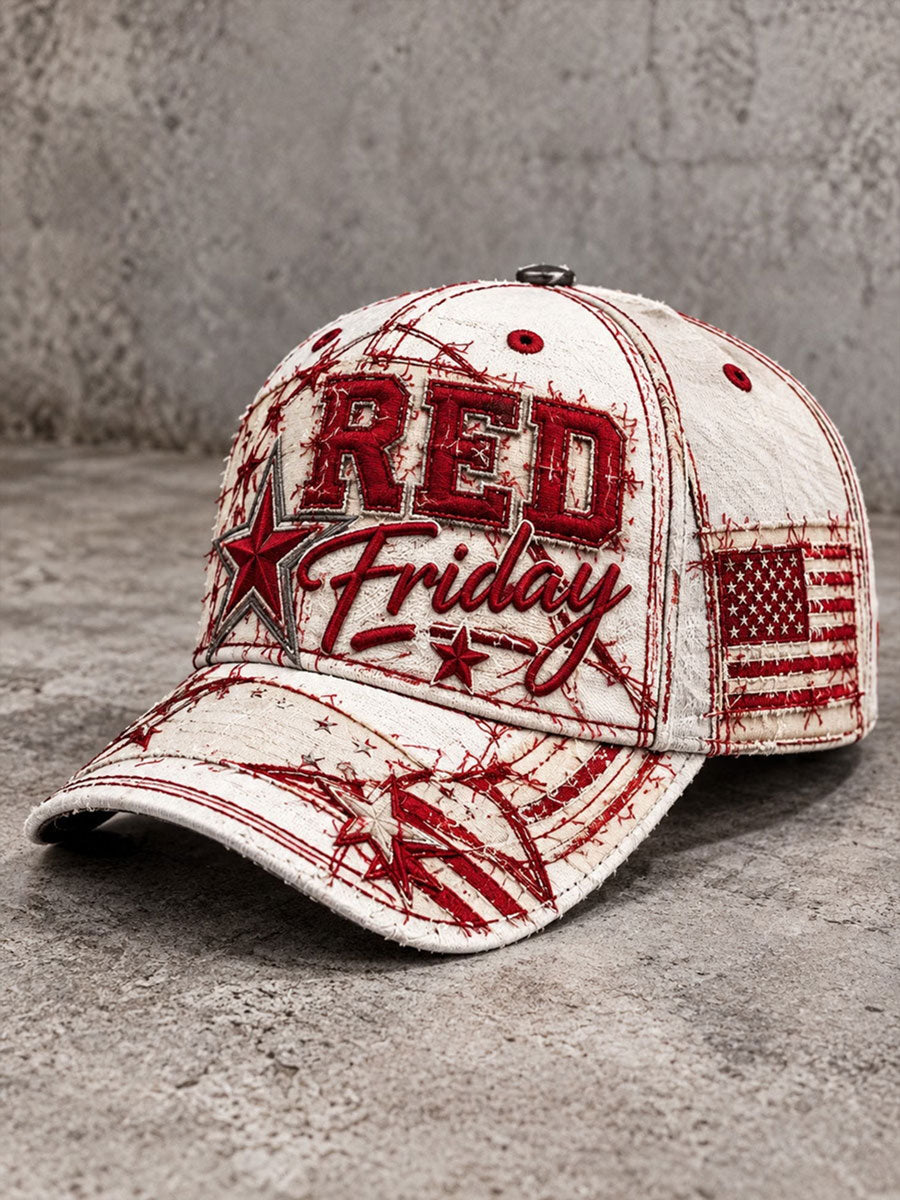 Red Friday Printed Casual Unisex Cap