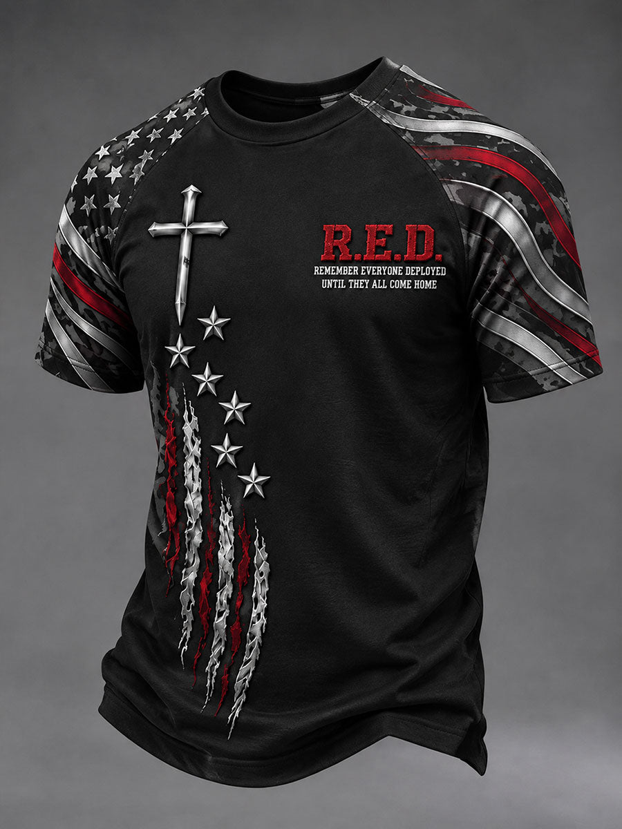 Men's Red Friday Printed Casual T-Shirt