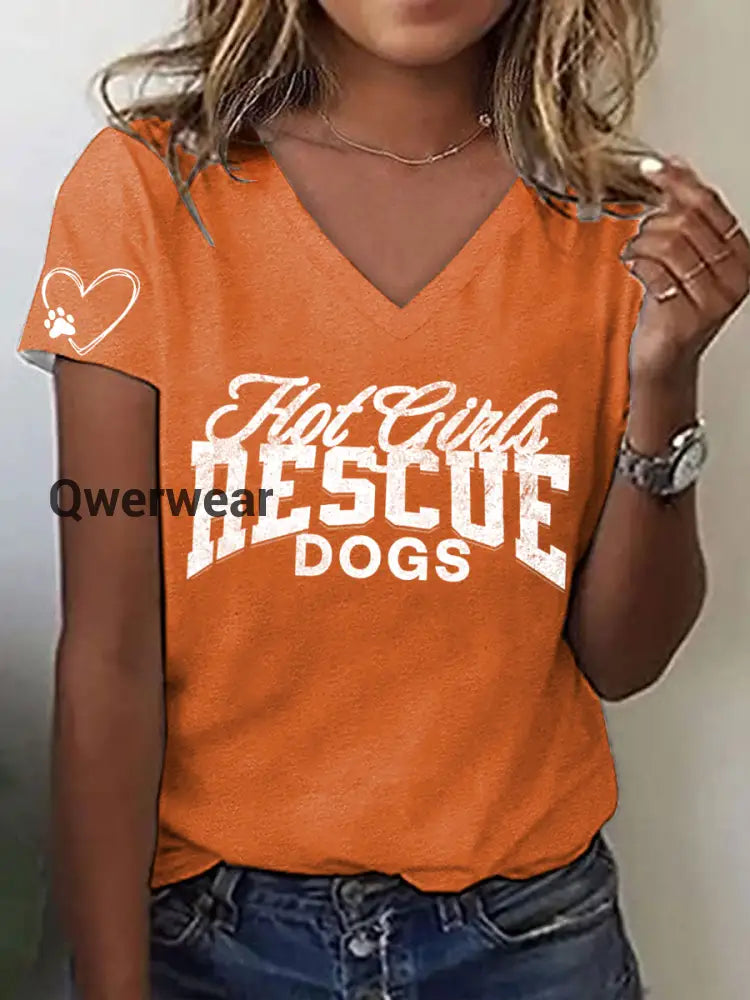 Women’s Animal Friendly T-Shirts-TS-AF-21 Orange / S