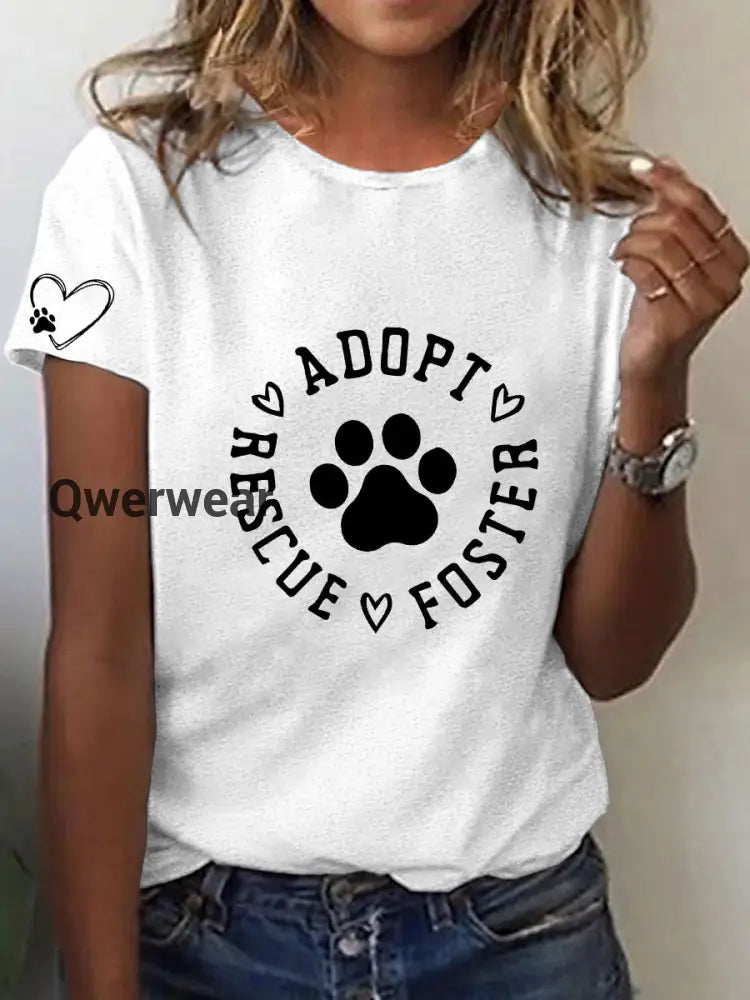 Women’s Animal Friendly T-Shirts-TS-AF-25 White / S