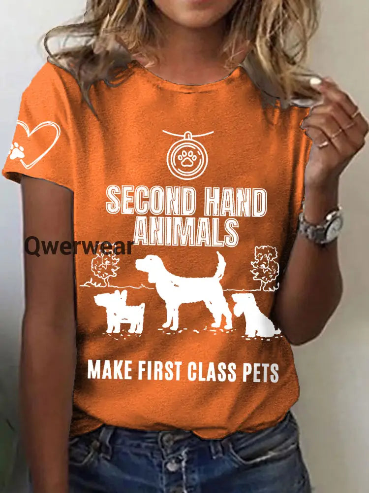 Women’s Animal Protection T-shirt Orange / S