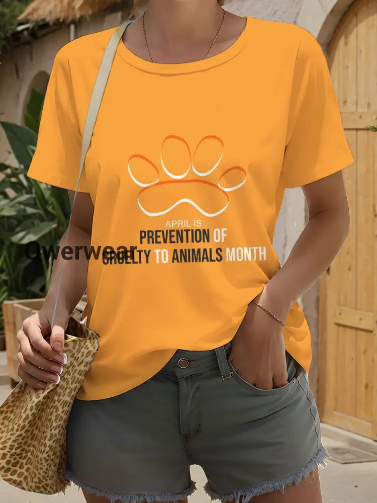 Women’s Animal Protection T-Shirts Orange / S