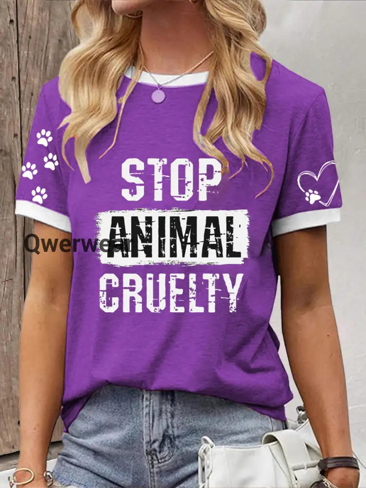 Women’s be kind to animals or I’ll kill you T-shirt-TS-AF-91