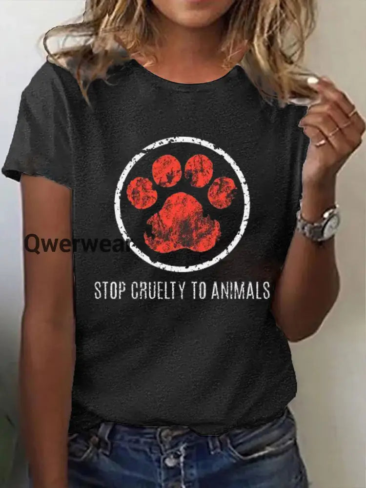 Women’s be kind to animals or I’ll kill you T-shirt-TS-AF-92