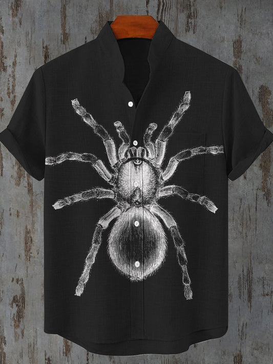 Scary Spider Art Print Casual Shirt