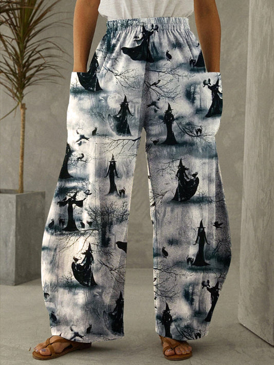 Witch Print Vintage Pants