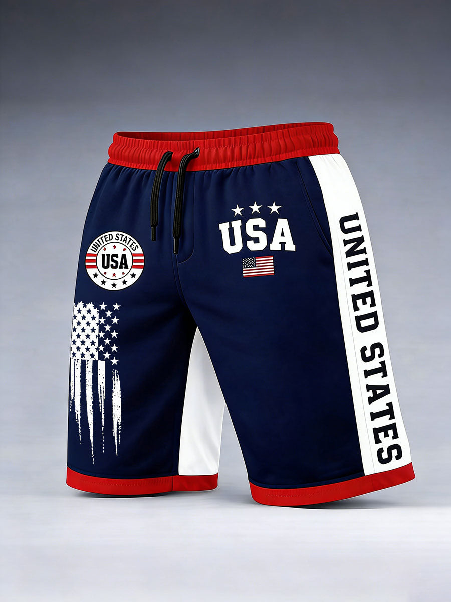 Men's Wear USA Flag Shorts