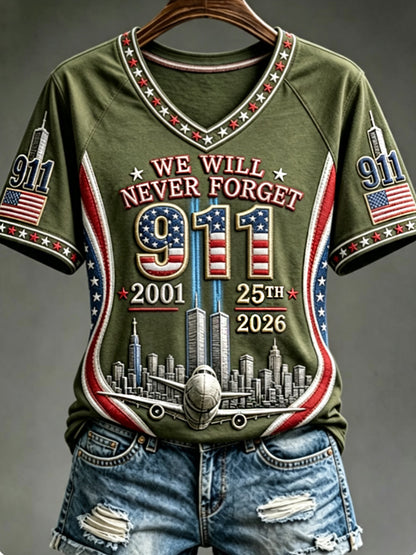 Women's We Will Never Forget 9 11 September 11 T-shirt