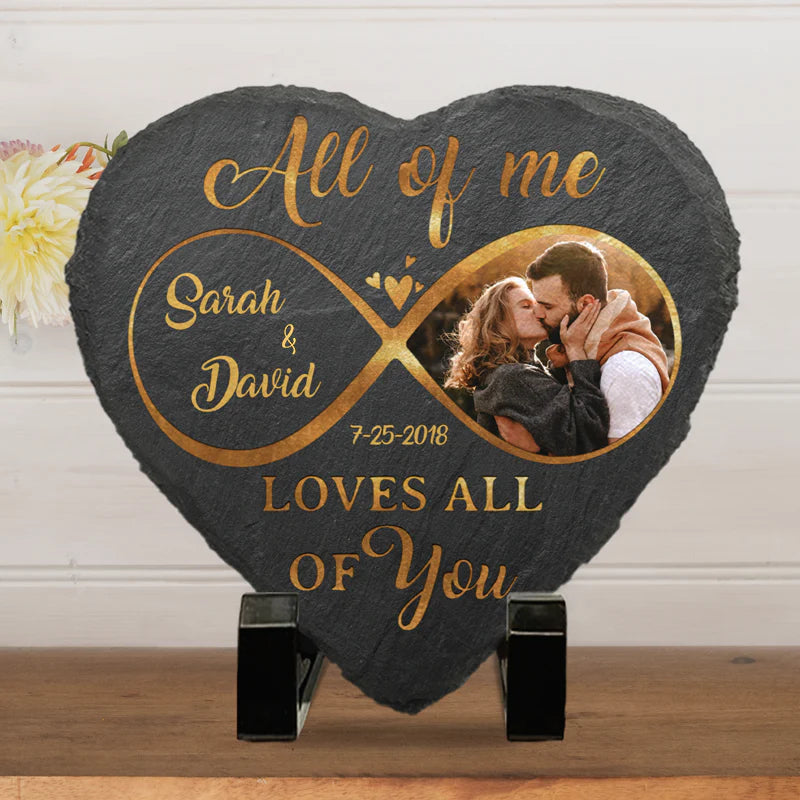 Custom Photo "God Knew My Heart Needed You" – Personalized Heart-Shaped Stone with Stand, Gift for Husband & Wife, Anniversary Keepsake