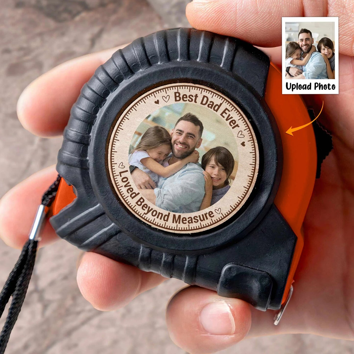 Dad, Grandpa - Custom Photo Tape Measure with Love Beyond Measure