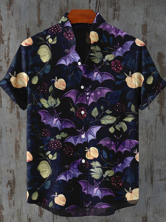 Bat Grape Art Print Casual Shirt