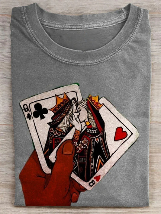 Funny Poker Art Print Casual T-shirt