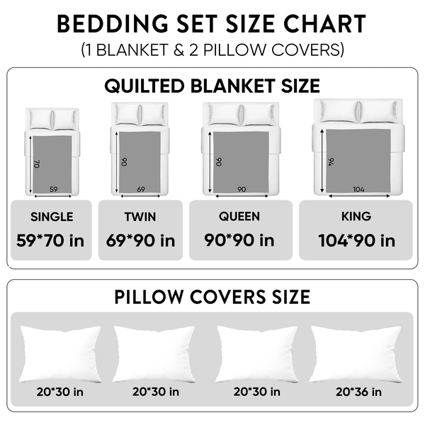 3-Piece Quilted Bedding Sets Cat Family