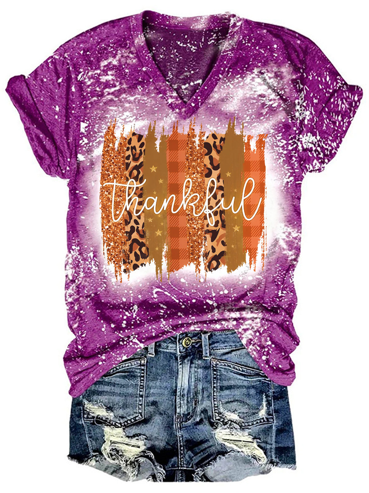 Thanksgiving Leopard Fall Tie Dye Shirt