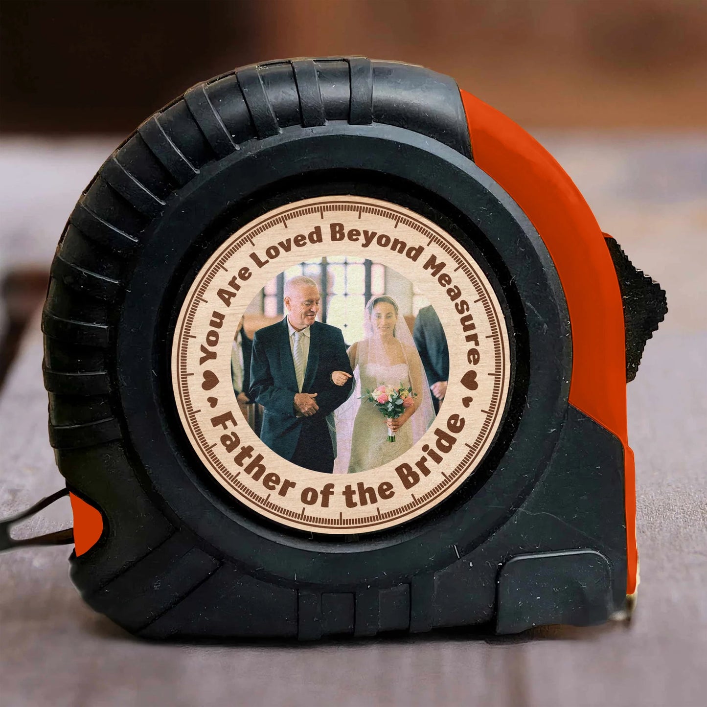 Father of the Bride - Custom Photo Tape Measure with Love Beyond Measure