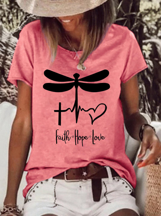 Dragonfly Faith Love Hope Women's Shirts & Tops