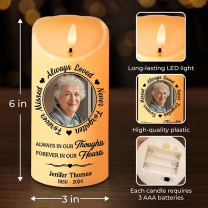 Personalized LED Candle for Family Members