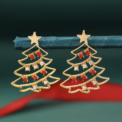 Star Christmas Tree Earrings