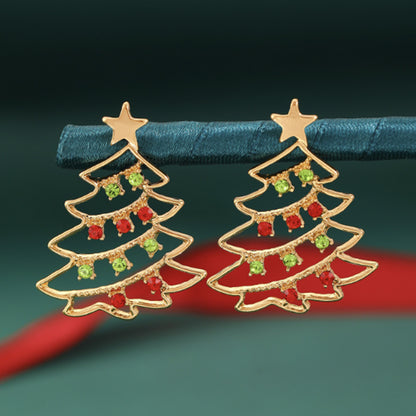 Star Christmas Tree Earrings