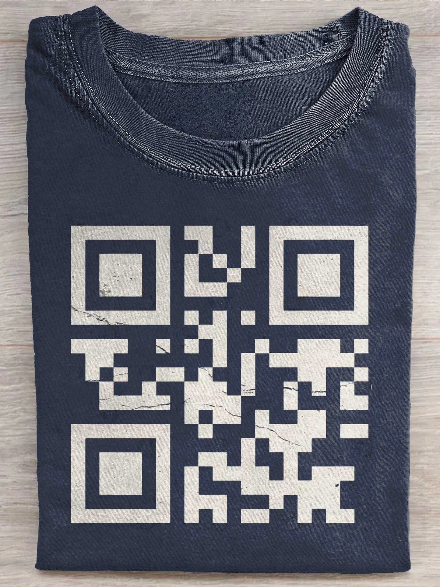 Fuck You Qr Code Art Print Casaul Short Sleeve T-shirt