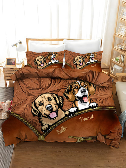 3-Piece Quilted Bedding Sets Dogs