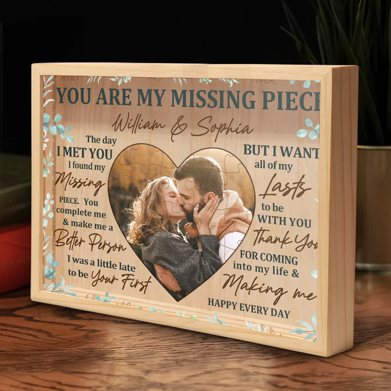 Custom Photo "Can't Help Falling In Love With You" - Personalized Couple Frame Light Box - Anniversary Gift for Husband & Wife