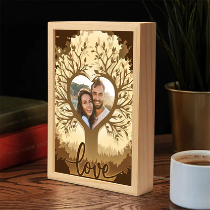 Custom Photo "My Love" - Personalized Couple Frame Light Box - Anniversary Gift for Husband & Wife