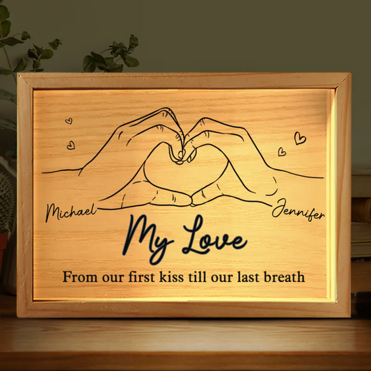 Custom Title - Personalized Couple Frame Light Box - Custom Gift for Husband & Wife, Anniversary