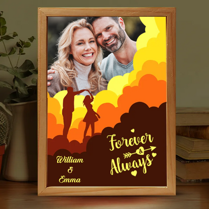 Custom Photo "Love You" - Personalized Couple Frame Light Box - Anniversary Gift for Husband & Wife