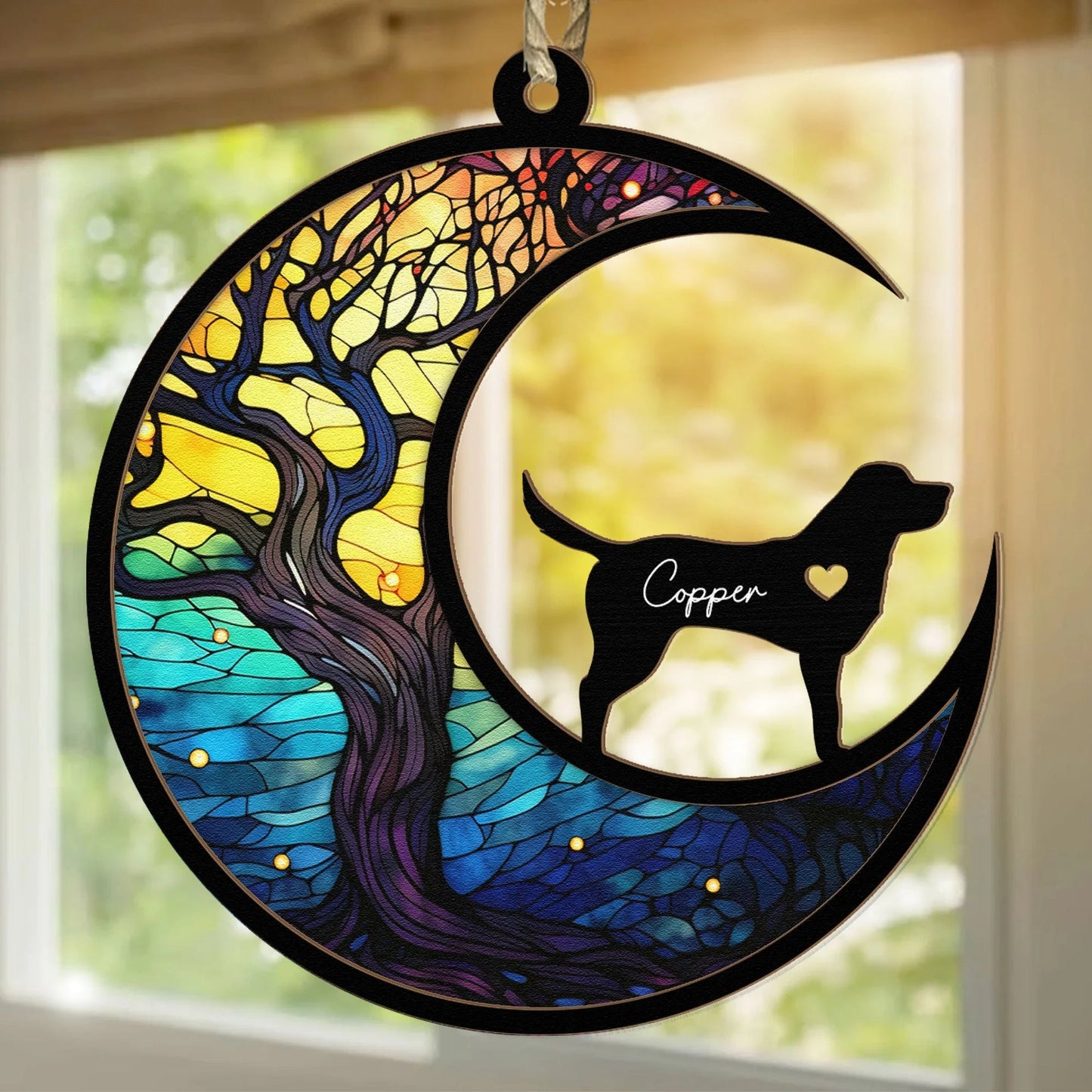 In Loving Memory - Personalized Pet Memorial Suncatcher Ornament