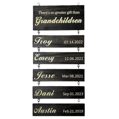 Personalized Engraved Cherished Family Hanging Sign Keepsake