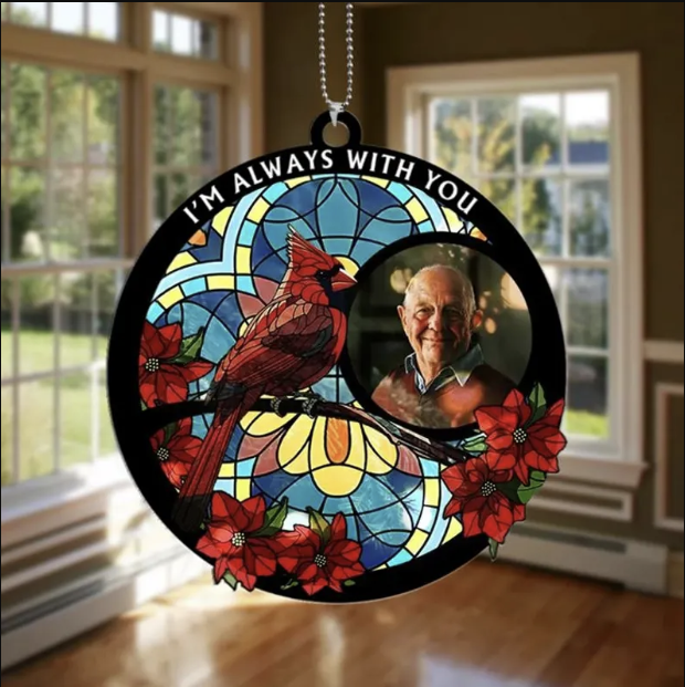 I Am Always With You – Personalized Memorial Photo Ornament – Cherish Their Memory Forever!