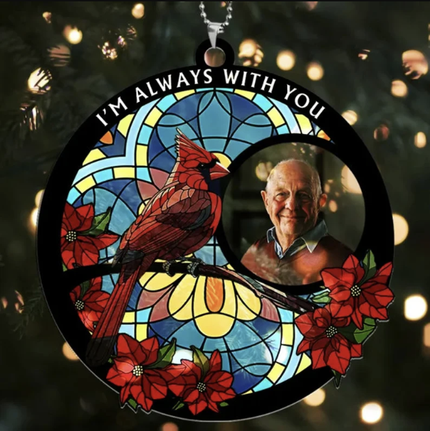 I Am Always With You – Personalized Memorial Photo Ornament – Cherish Their Memory Forever!