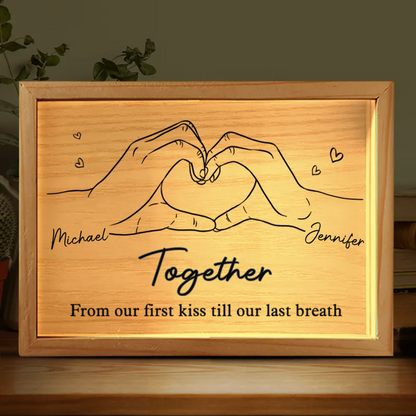 Together - Personalized Couple Frame Light Box - Custom Gift for Husband & Wife, Anniversary