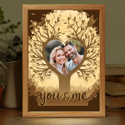 Custom Photo "My Love" - Personalized Couple Frame Light Box - Anniversary Gift for Husband & Wife