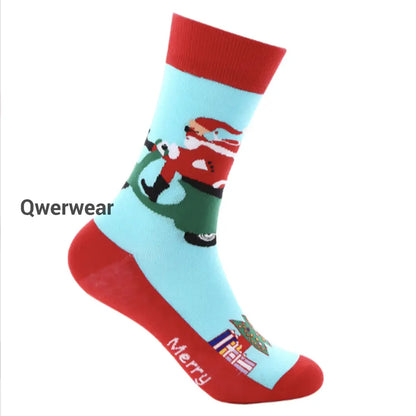 Christmas Element Casual Socks Blue