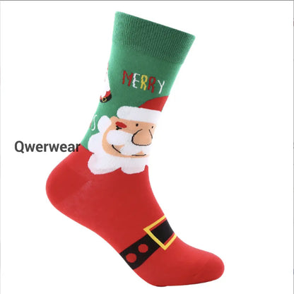 Christmas Element Casual Socks Red - Santa Claus