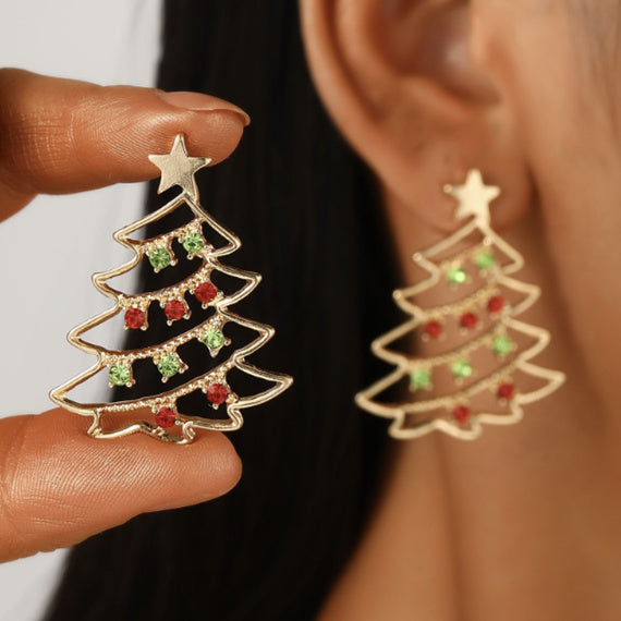 Star Christmas Tree Earrings