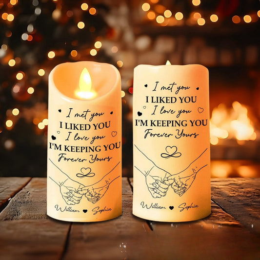 Personalized LED Candle for Couple