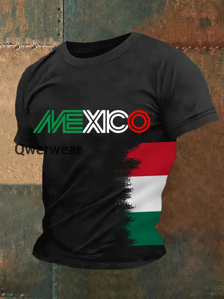 Men’s Mexico Falg Print Casual Tee