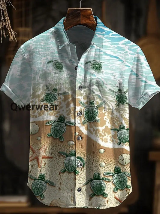 Men’s Retro Returnees Art Print Short Sleeve Pocket Shirt A / S