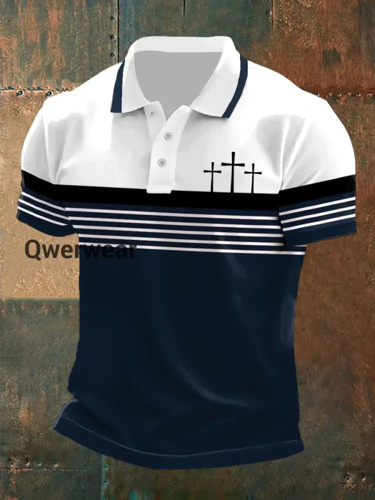 Men’s short sleeve polo shirt Navy Blue / S