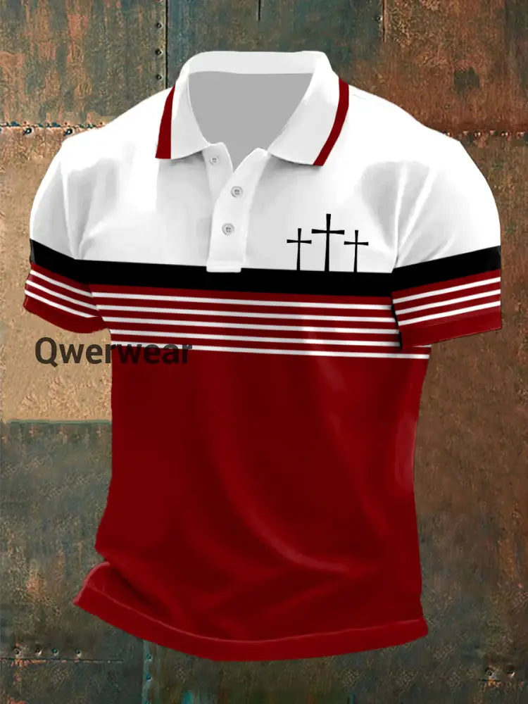 Men’s short sleeve polo shirt Red / S