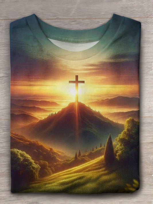 Mountain Jesus Crew Neck T-shirt