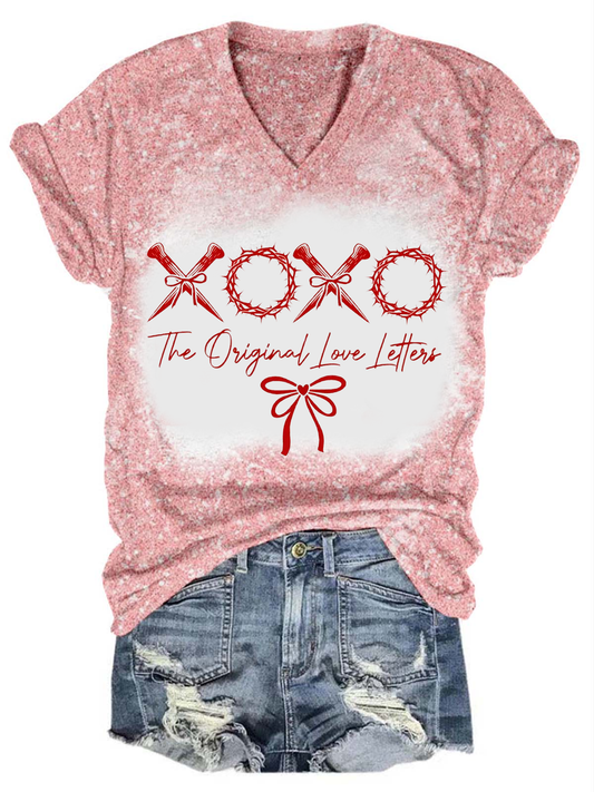 Xoxo The Original Love Letters Jesus Valentine T-Shirt